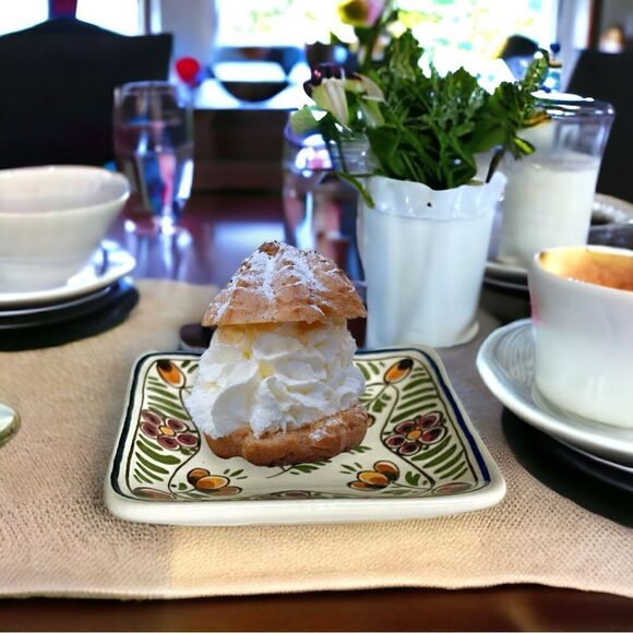 Vintage DP Delft Handpainted Floral 4” Tidbit Tray - Picture 2 of 15